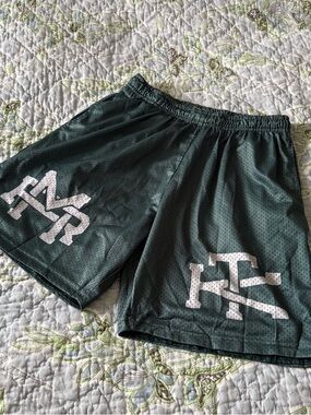 Market Green Polyester Shorts